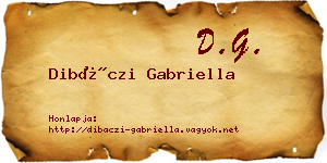 Dibáczi Gabriella névjegykártya